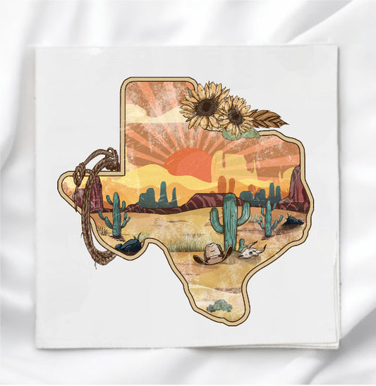 Texas Fabric Panel Quilt Block