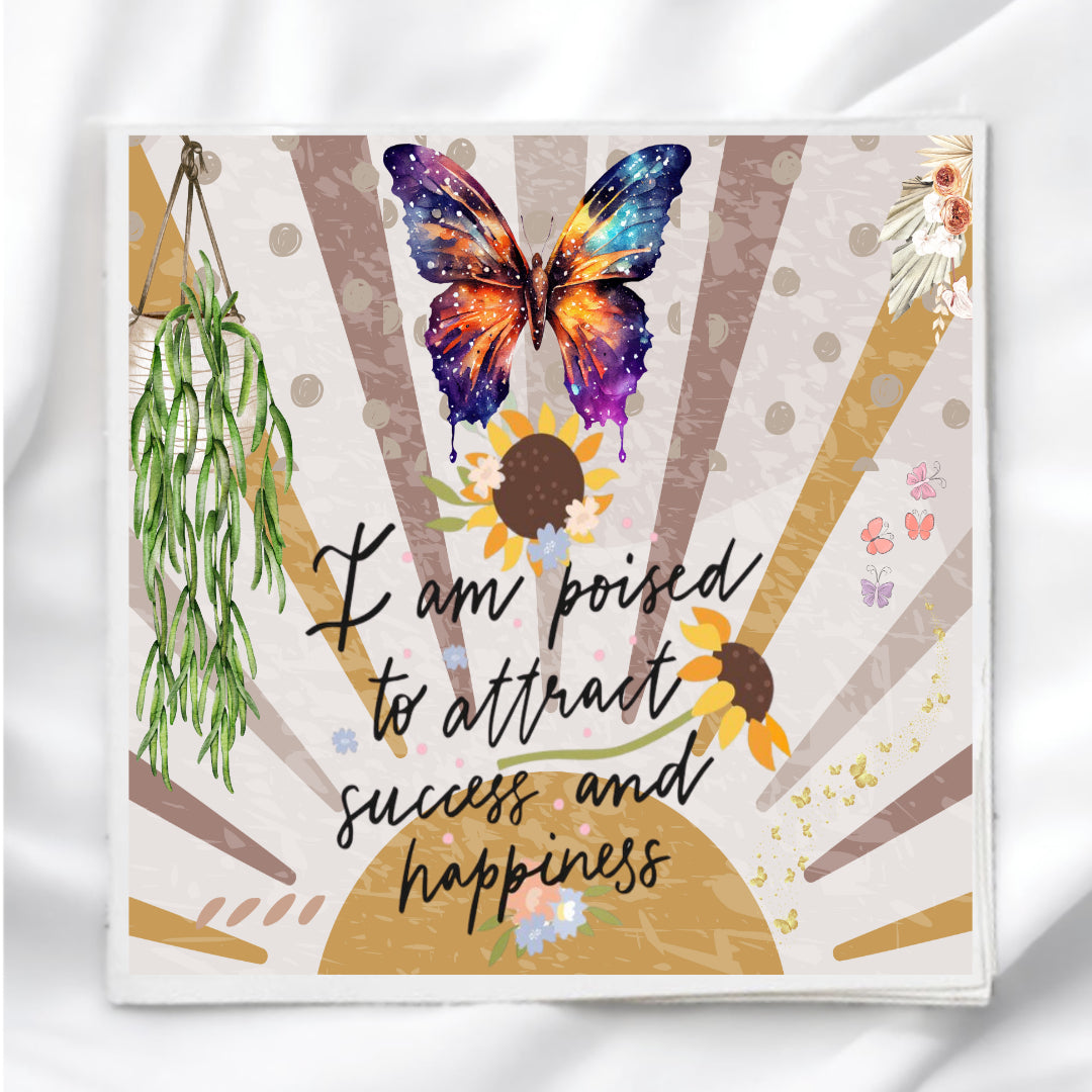 Positive Affirmation Fabric Panel Quilt Block