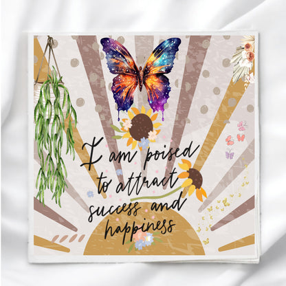 Positive Affirmation Fabric Panel Quilt Block