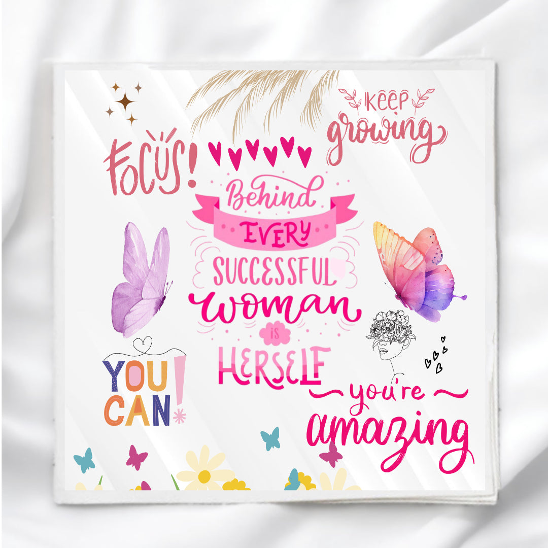 Positive Words Fabric Panel Quilt Block
