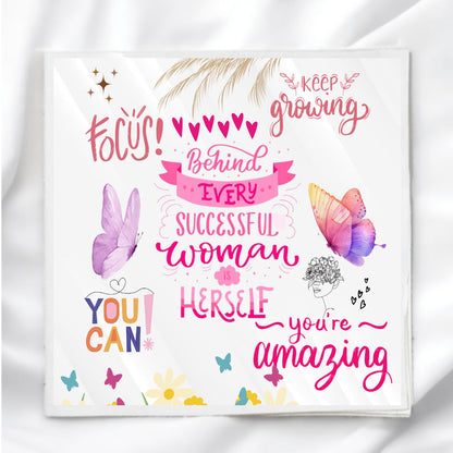 Positive Words Fabric Panel Quilt Block