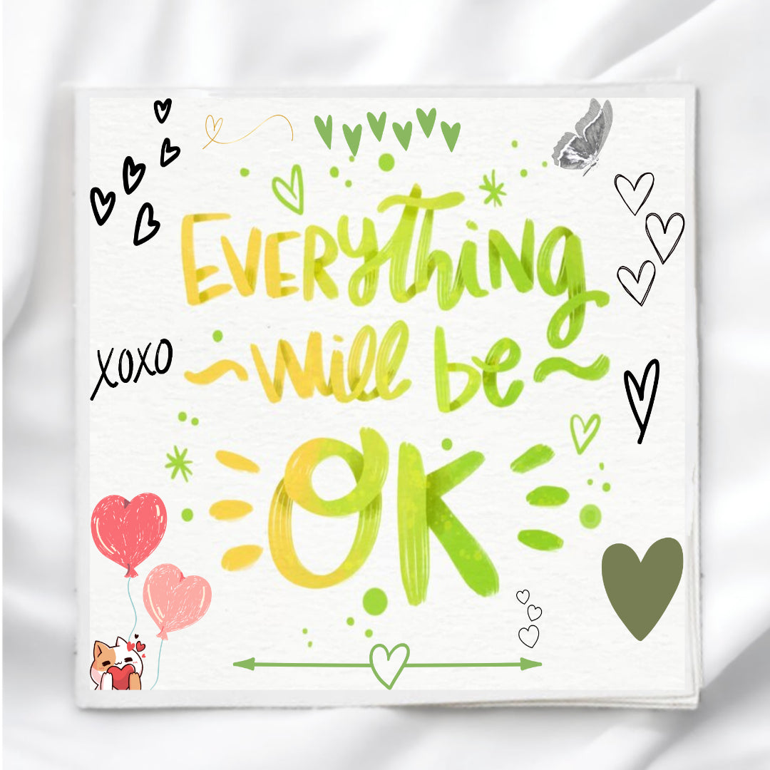 Everything Will Be Ok Fabric Panel Quilt Block