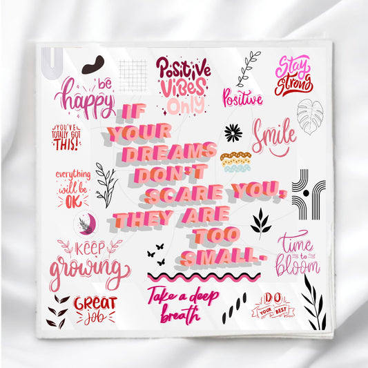 Mental Health Affirmation Fabric Panel Quilt Block