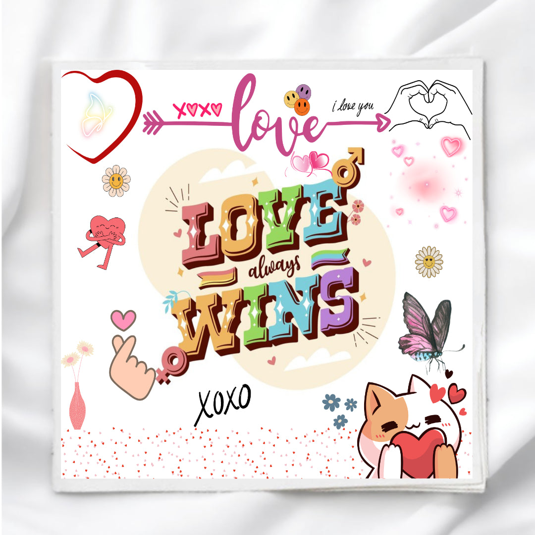 Love Wins Fabric Panel Quilt Block
