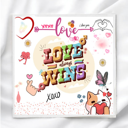 Love Wins Fabric Panel Quilt Block