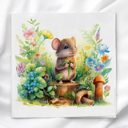 Baby Mouse Fabric Panel Quilt Block
