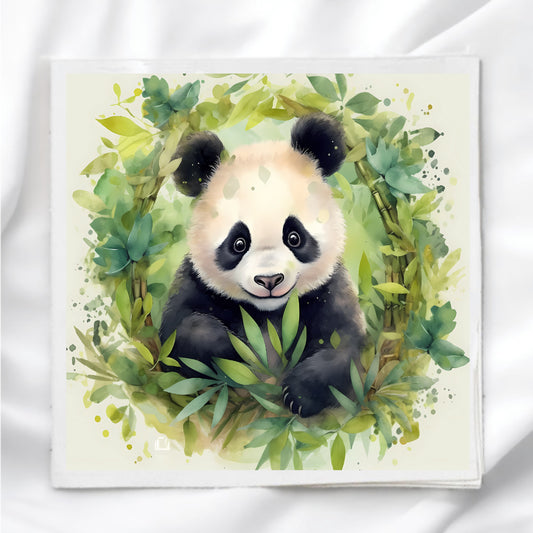 Panda Fabric Panel Quilt Block
