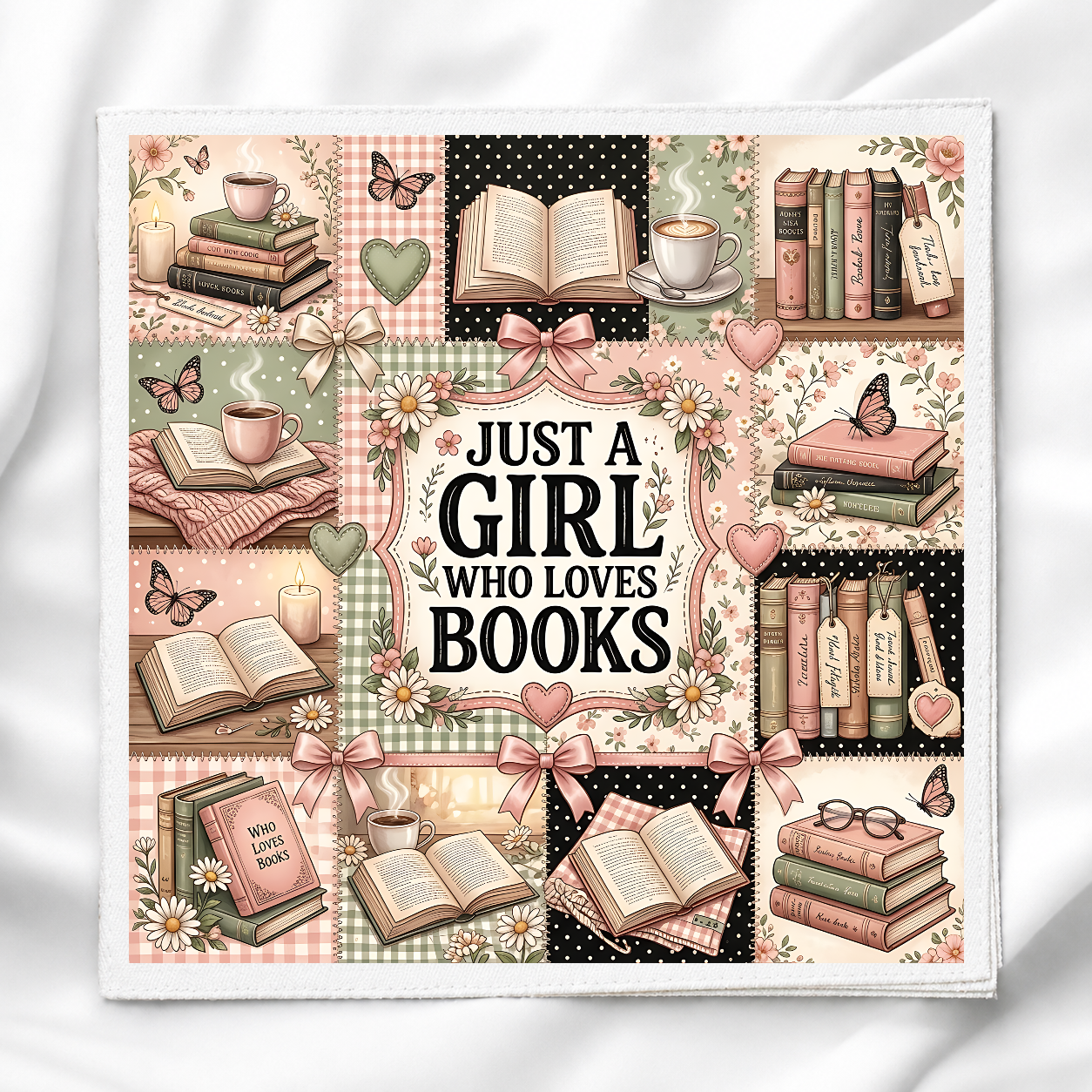 Book Theme Fabric Panel for Quilting, Sewing & Crafts, DIY Sewing Project