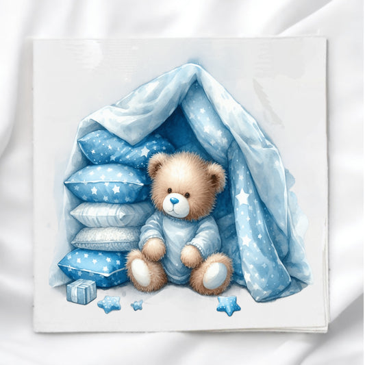 Baby Teddy Fabric Panel Quilt Block