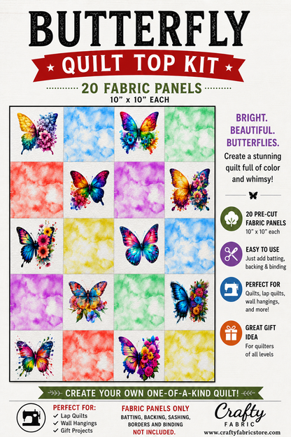 Butterfly DIY Quilt Top Kit for Beginners | Sew A Quilt