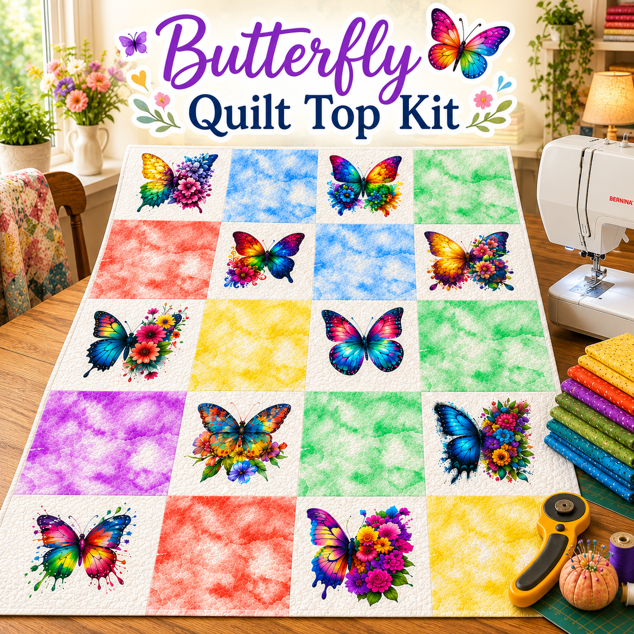 Butterfly DIY Quilt Top Kit for Beginners | Sew A Quilt