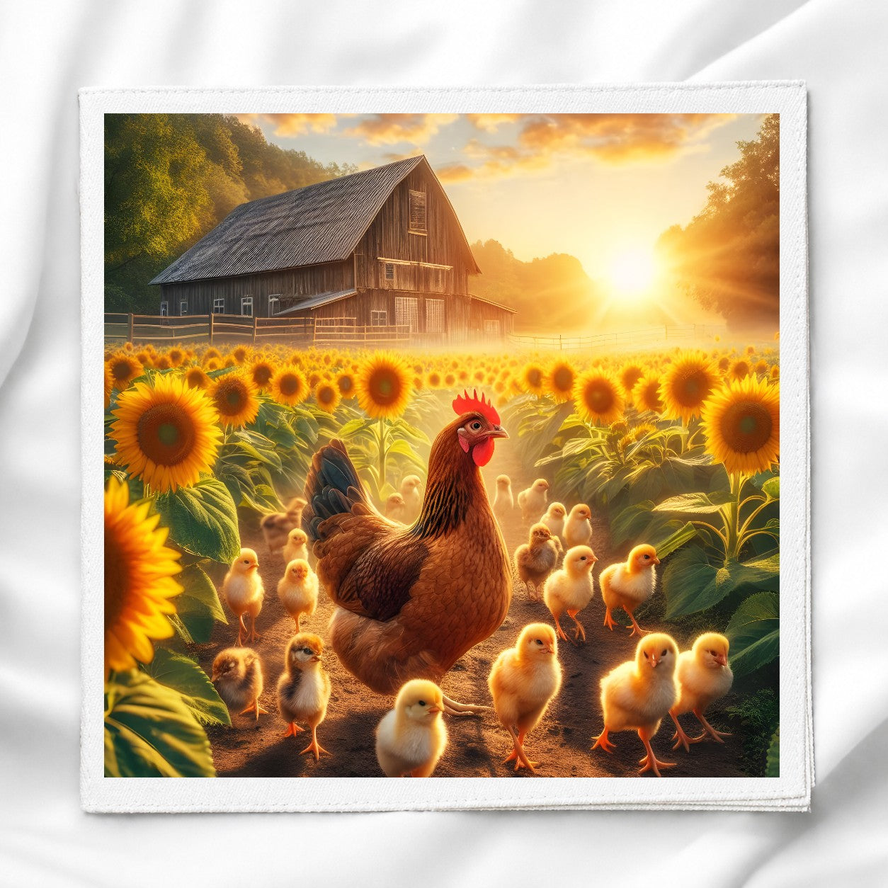Chicken Fabric Panel for Quilting, Sewing & Crafts, DIY Sewing Project