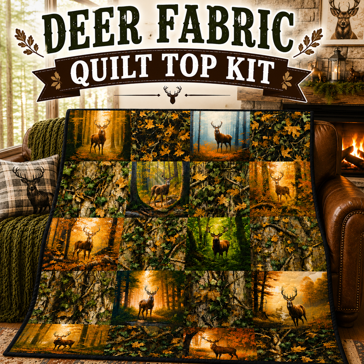 Deer DIY Quilt Top Kit for Beginners | Sew A Quilt