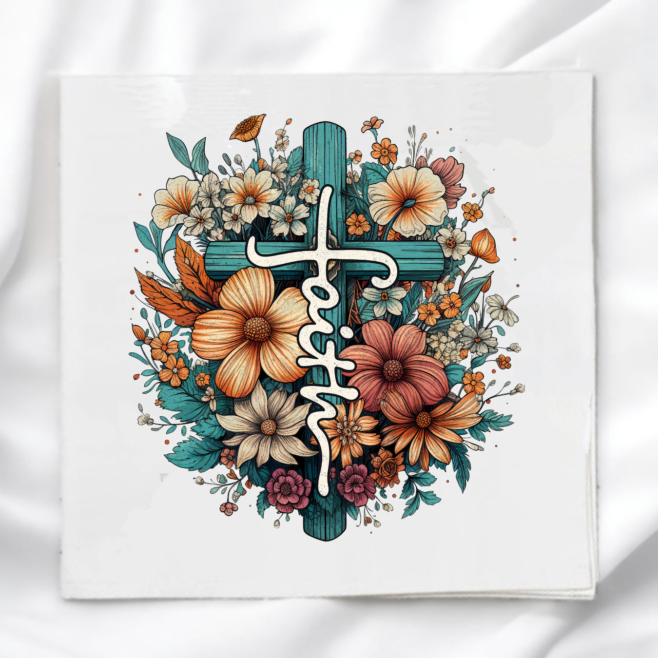 Faith Cross Fabric Panel Quilt Block