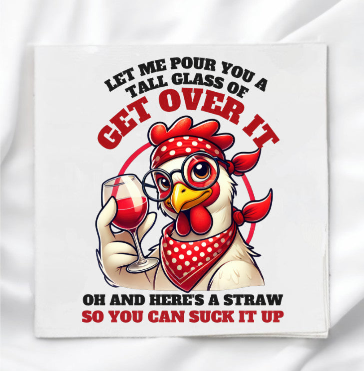 Funny Chicken Humor Fabric Panel Quilt Block