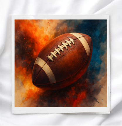 Football Fabric Panel Quilt Block