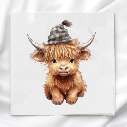 Highland Cow Fabric Panel Quilt Block