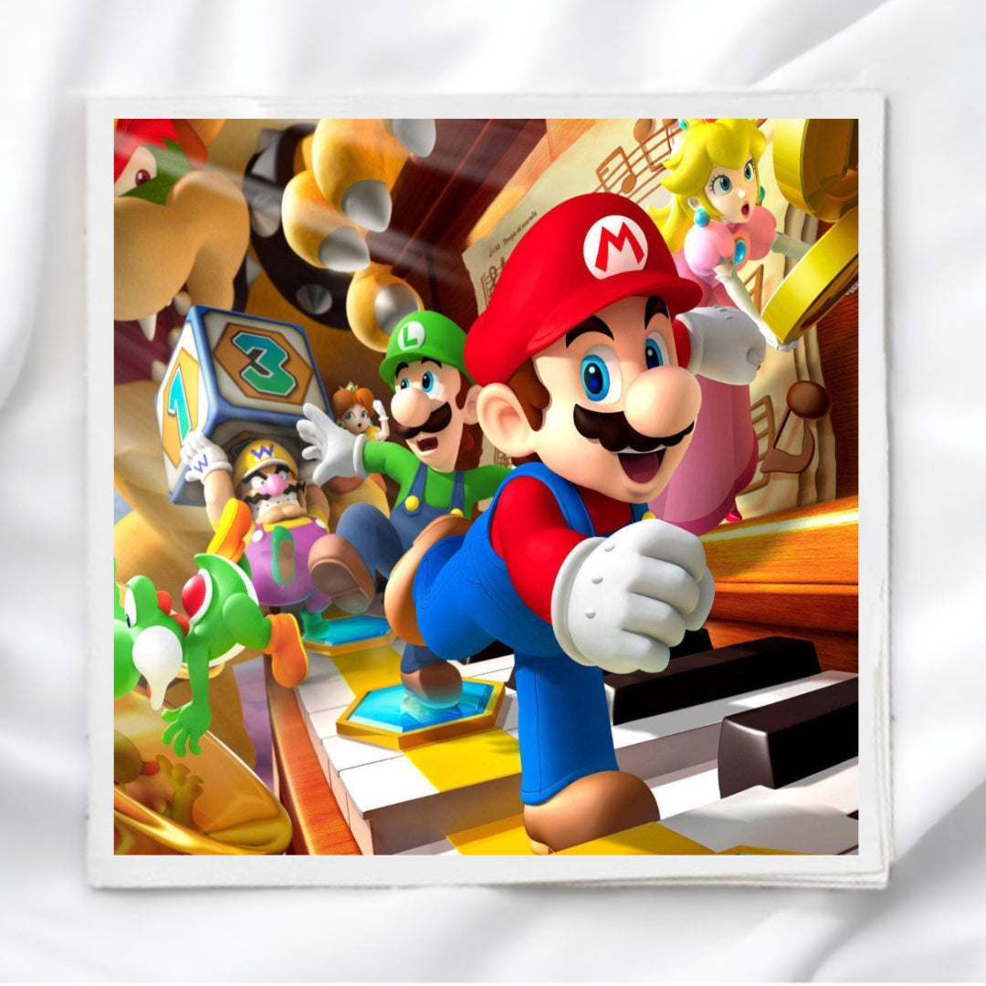 Super Mario Fabric Panel Quilt Block