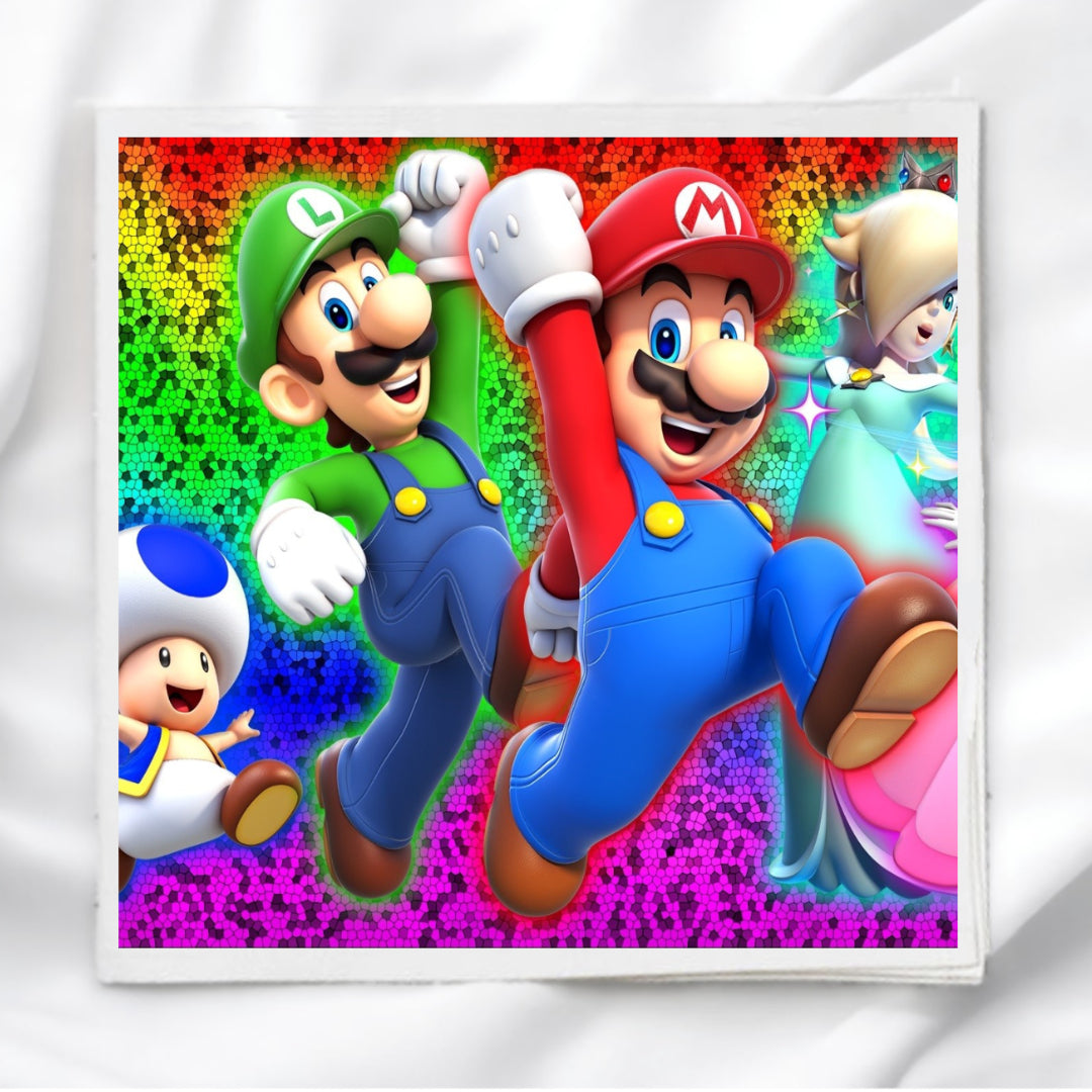 Super Mario Fabric Panel Quilt Block