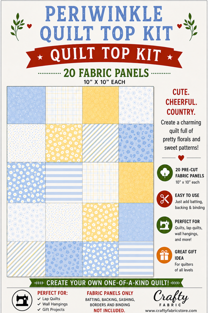 Periwinkle Quilt Top Kit | DIY Quilt Top Kit for Beginners | Sew A Quilt