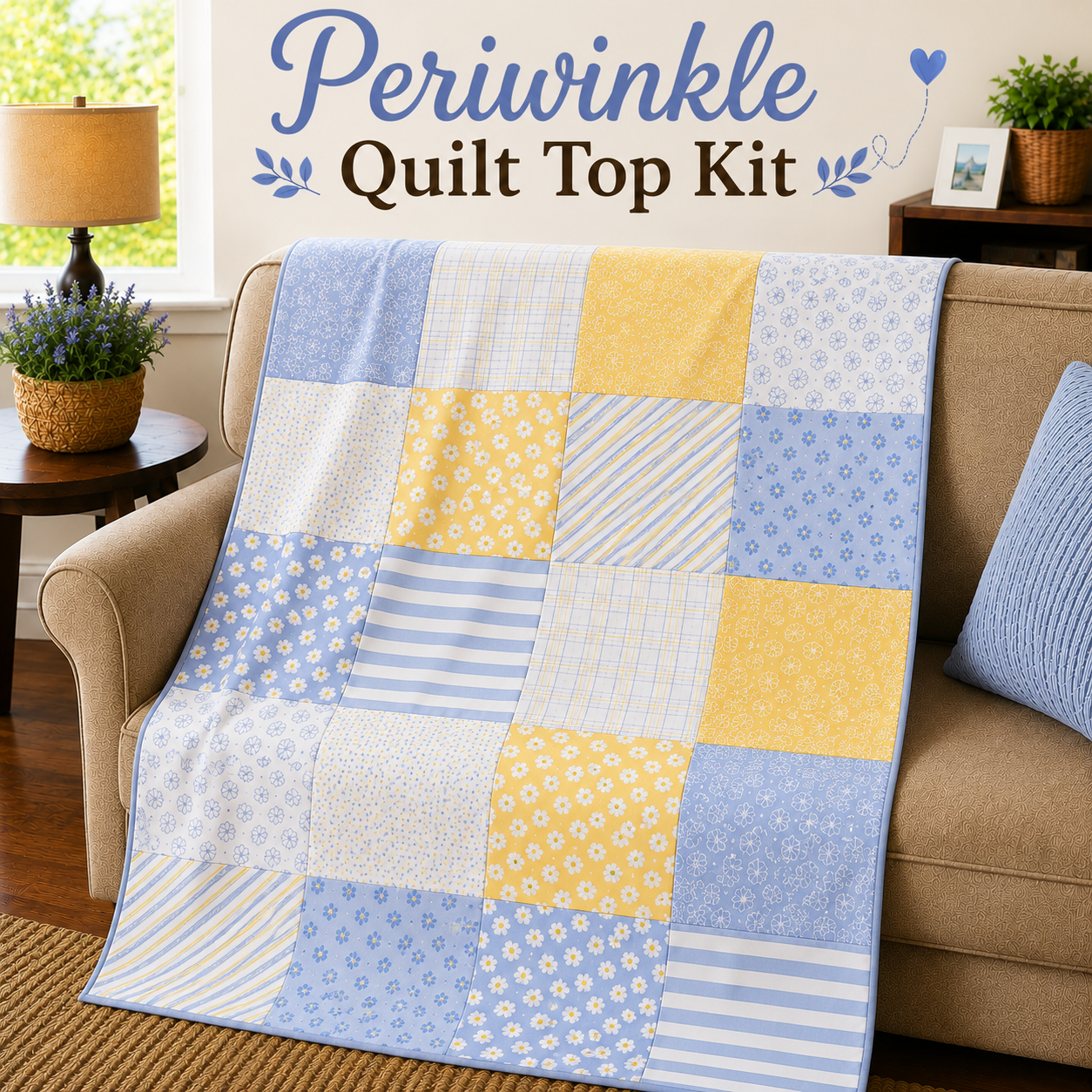 Periwinkle Quilt Top Kit | DIY Quilt Top Kit for Beginners | Sew A Quilt