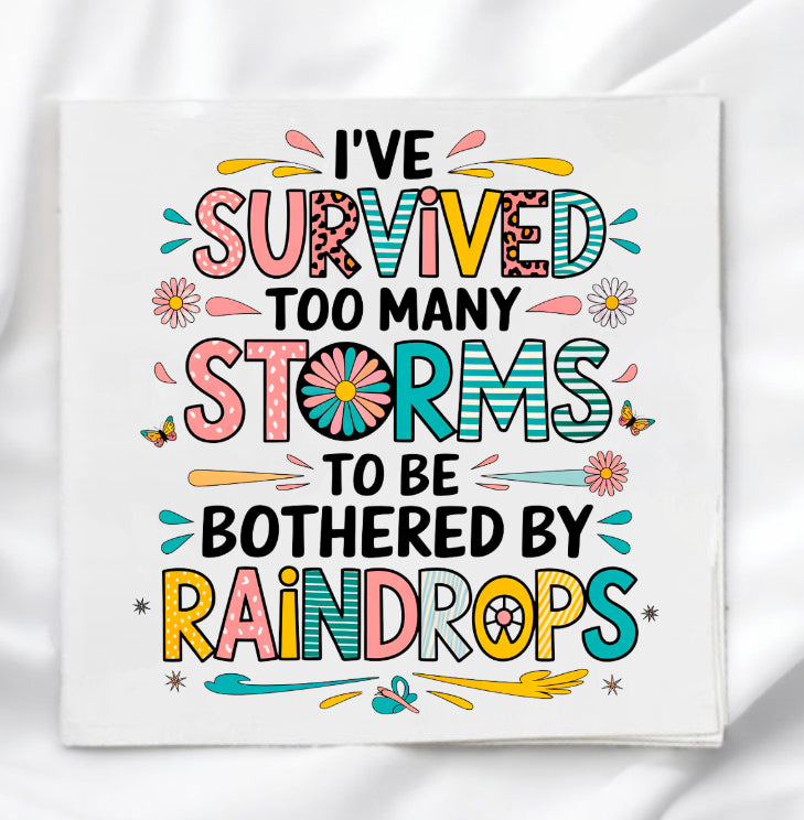 I've Survived Too Many Storms Fabric Panel Quilt Block
