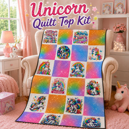 Unicorn Quilt Top Kit | DIY Quilt Top Kit for Beginners | Sew A Quilt