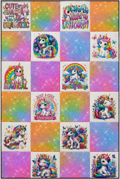 Unicorn Quilt Top Kit | DIY Quilt Top Kit for Beginners | Sew A Quilt