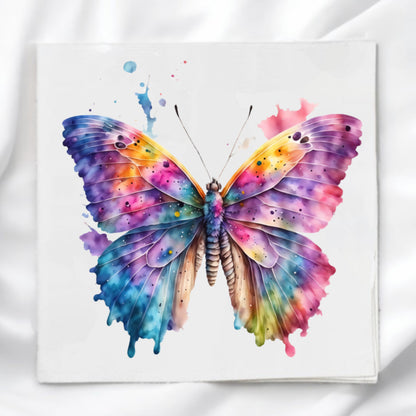 Watercolor Butterfly Fabric Panel Quilt Block