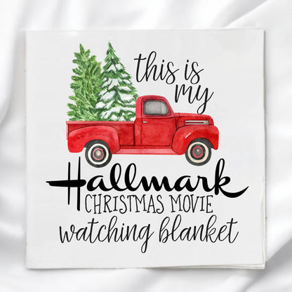 Hallmark Christmas Watching Blanket Fabric Panel Quilt Block