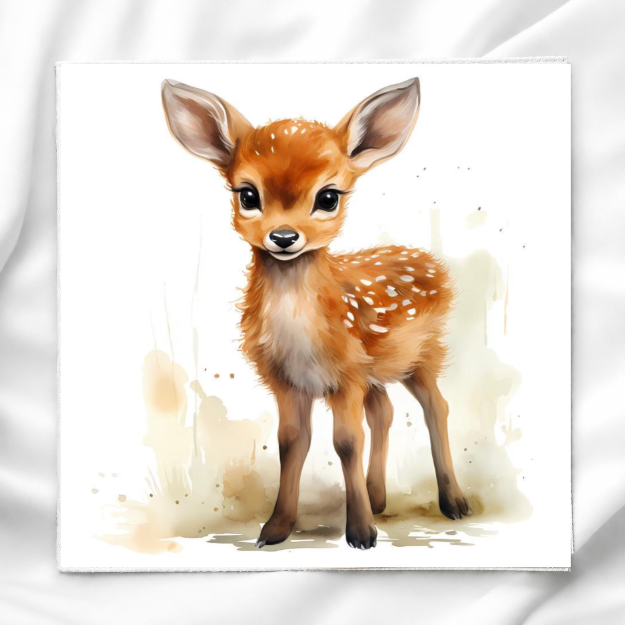 Woodland Deer Fabric Panel Quilt Block