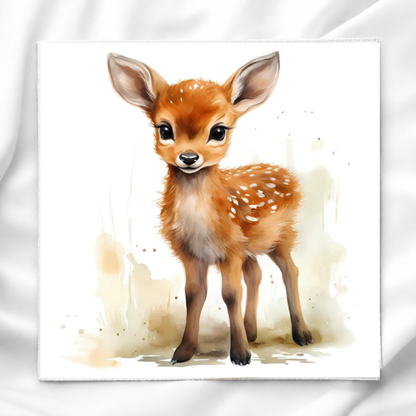 Woodland Deer Fabric Panel Quilt Block