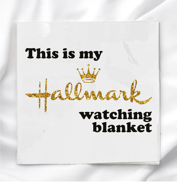 Hallmark Watching Blanket Fabric Panel Quilt Block