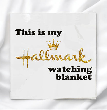 Hallmark Watching Blanket Fabric Panel Quilt Block