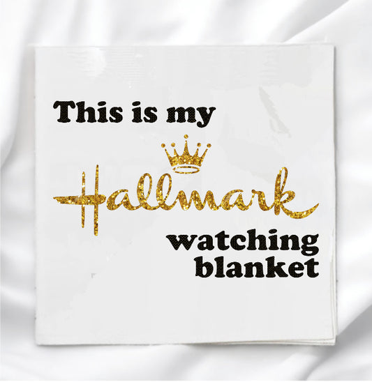 Hallmark Watching Blanket Fabric Panel Quilt Block