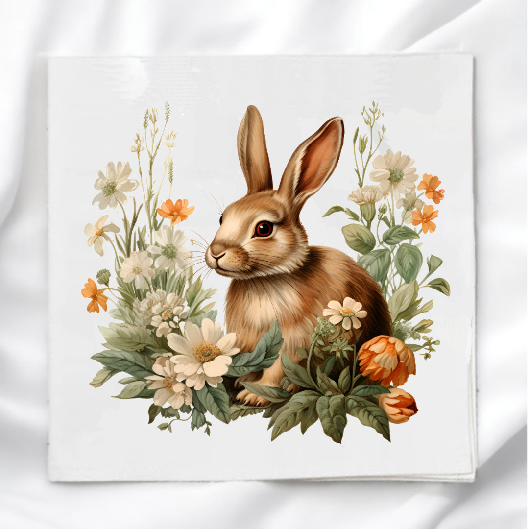 Bunny Rabbit Fabric Panel Quilt Block