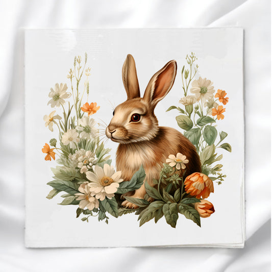 Bunny Rabbit Fabric Panel Quilt Block